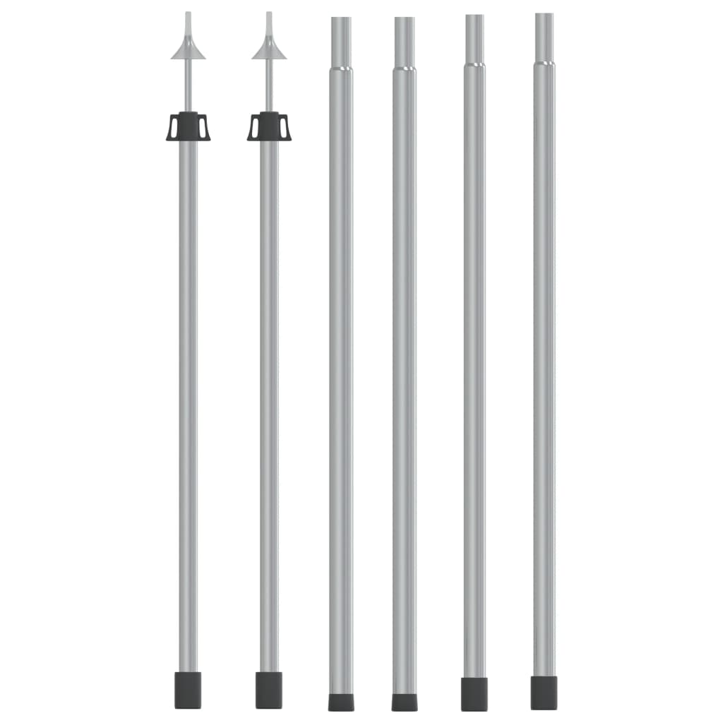 vidaXL Stâlpi telescopici pentru prelată, 2 buc., 102-260 cm, aluminiu