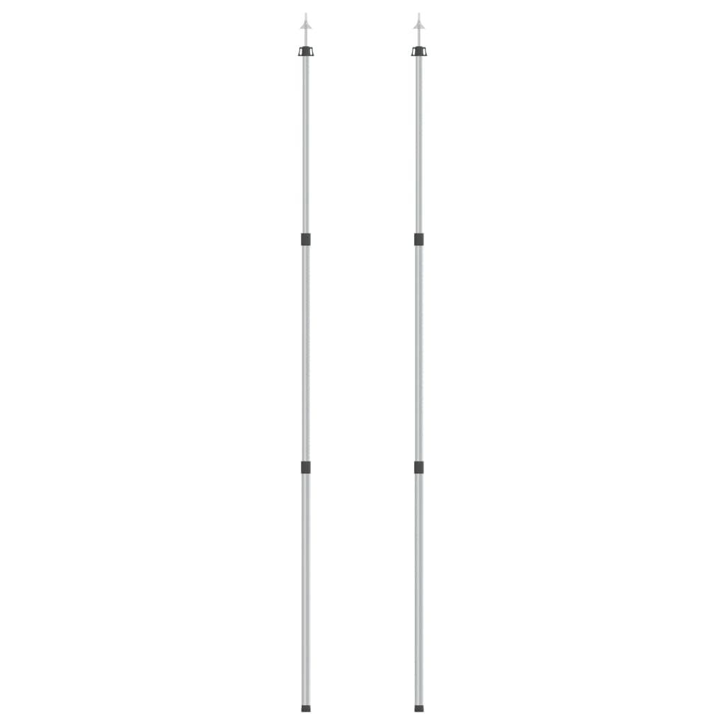 vidaXL Stâlpi telescopici pentru prelată, 2 buc., 102-260 cm, aluminiu