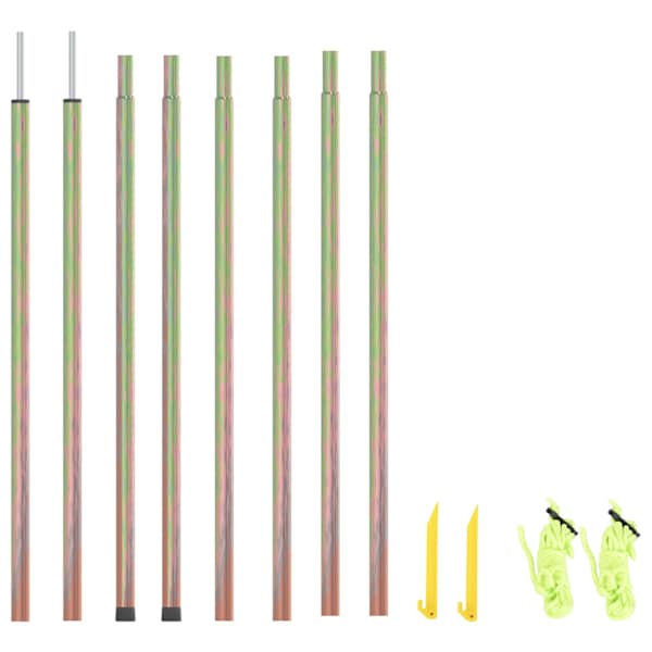 vidaXL p&auml;ikesepurje postid, 2 tk 200 cm, tsingitud teras
