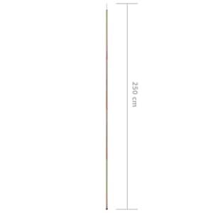 Sloup pro stínící plachtu 250 cm pozinkovaná ocel - obrázek 6