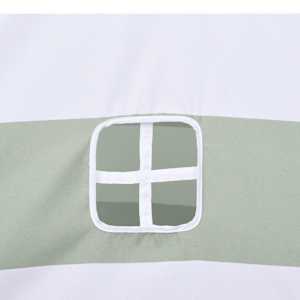 Dětský stan Pruhovaný Šedá a bílá 120 x 120 x 150 cm - obrázek 4
