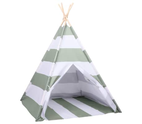 vidaXL Tienda tipi niños y bolsa piel de melocotón rayas 120x120x150cm