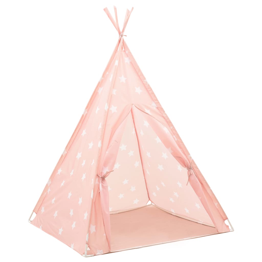 

vidaXL Kindertipitent met tas 115x115x160 cm polyester roze