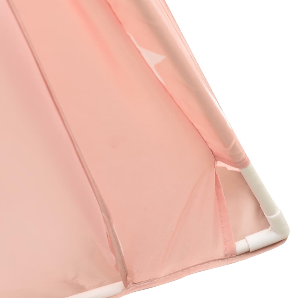 Rózsaszínű poliészter gyermek tipisátor zsákkal 115x115x160 cm 