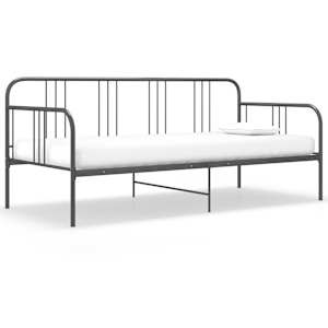 Posteljni okvir siv kovinski 90x200 cm