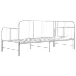 Rám vysouvací postele/pohovky bílý kovový 90 x 200 cm - obrázek 8