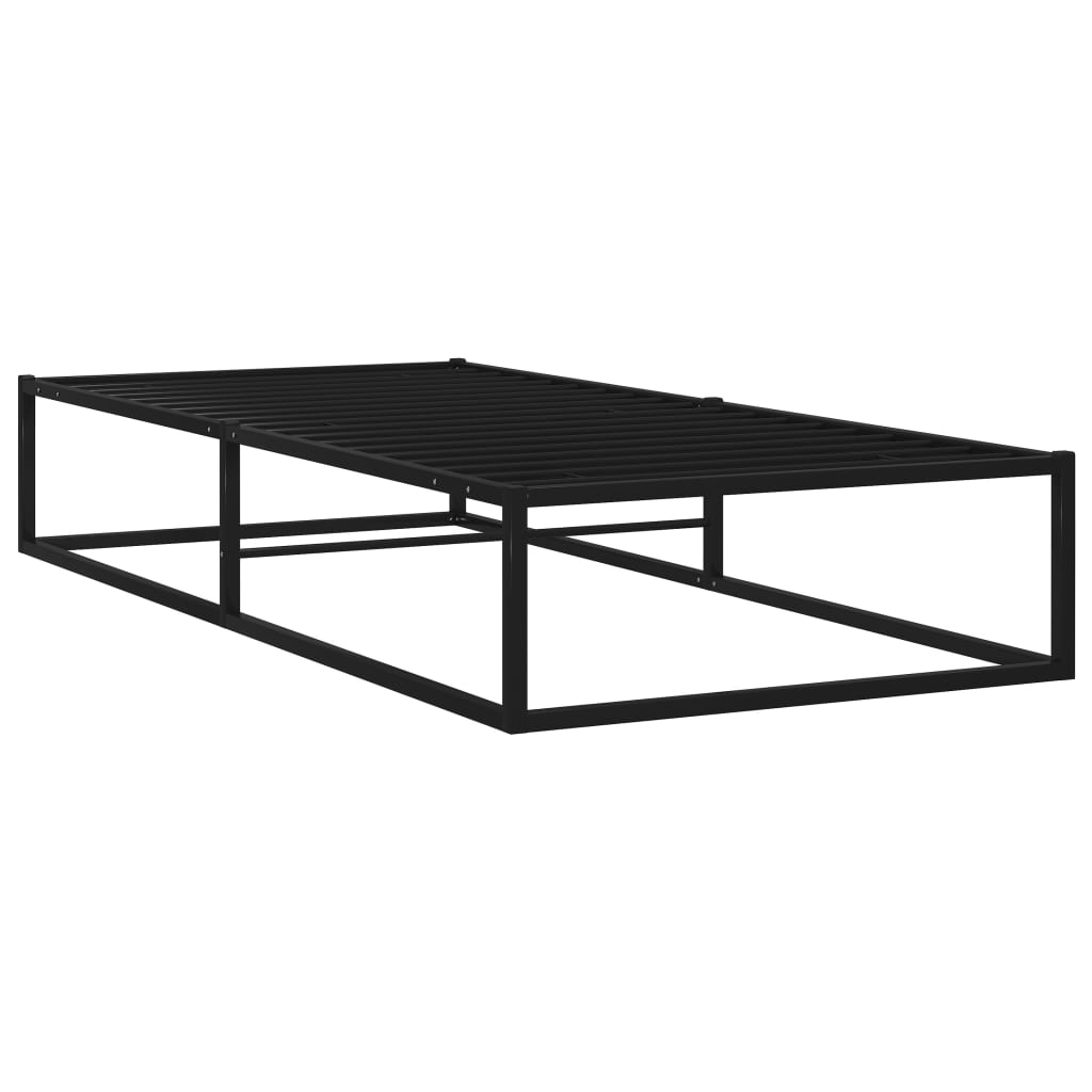 vidaXL Bedframe metaal zwart 90x200 cm afbeelding
