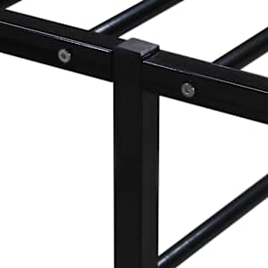 Rám postele černý kov 100 x 200 cm - obrázek 5