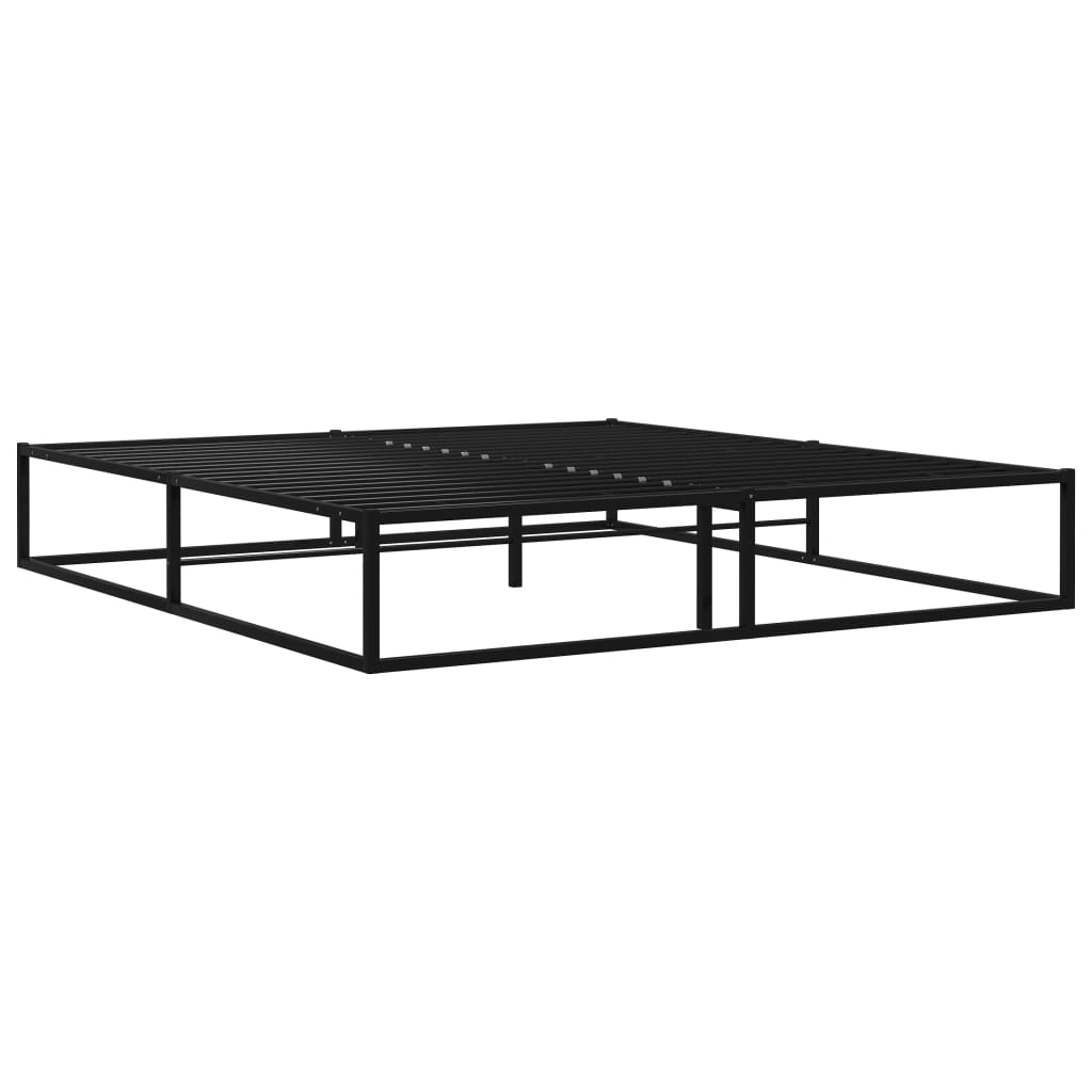vidaXL Bedframe metaal zwart 140x200 cm afbeelding