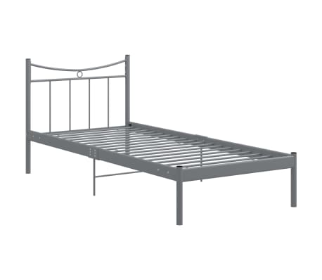 vidaXL Estrutura de cama 90x200 cm metal cinzento