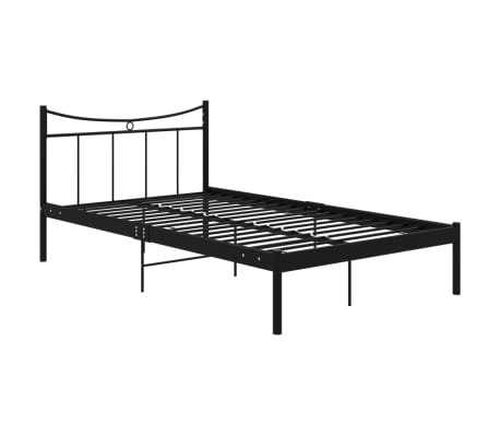 vidaXL gultas rāmis, melns, metāls, 120x200 cm