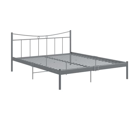 vidaXL Estructura de cama de metal gris 140x200 cm