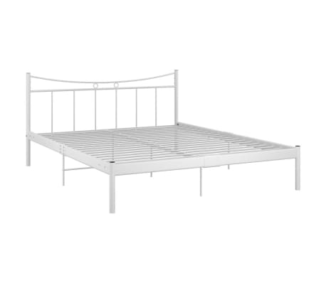 vidaXL Estructura de cama de metal blanco 160x200 cm