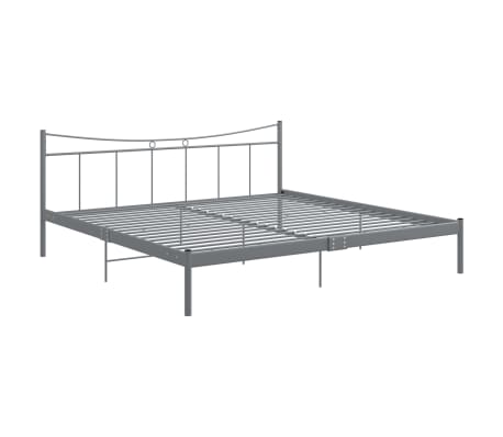 vidaXL Bed Frame Grey Metal 180x200 cm 6FT Super King