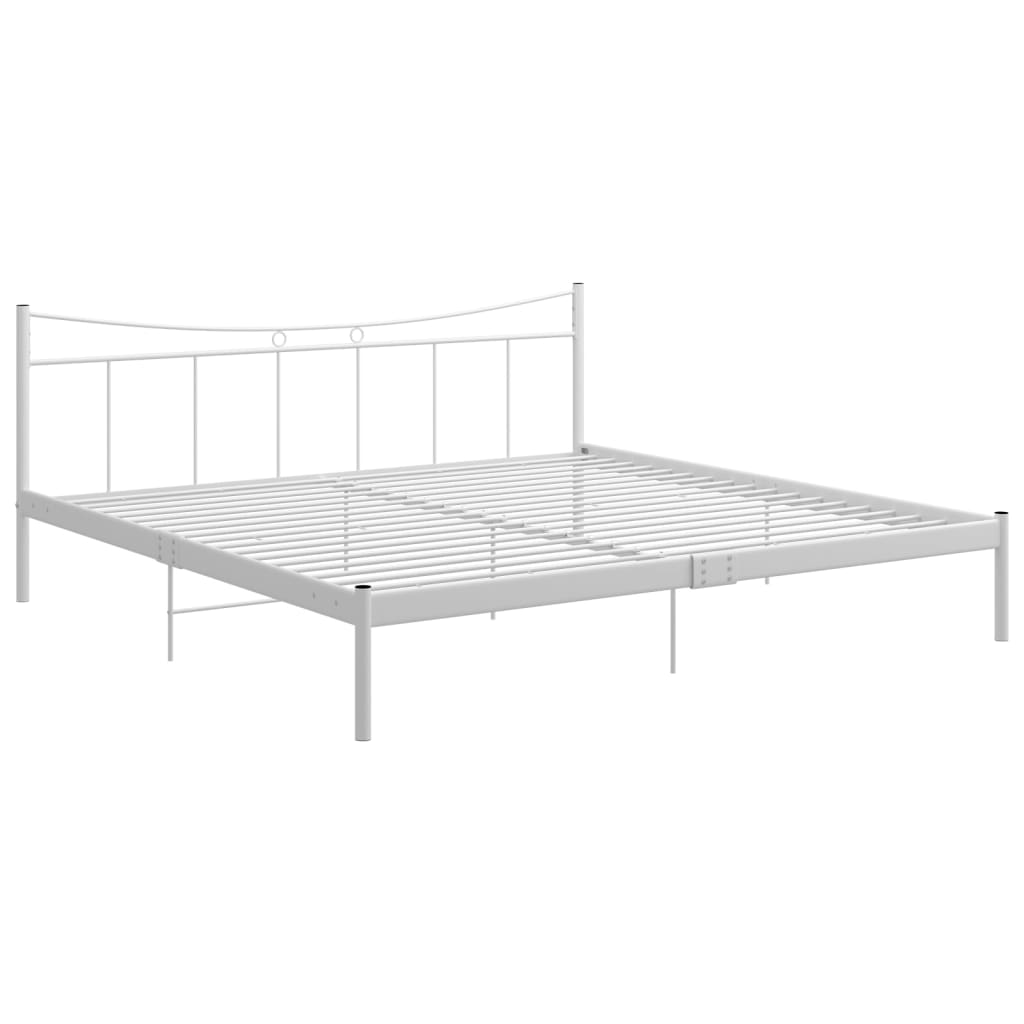 vidaXL Bedframe metaal wit 200x200 cm afbeelding