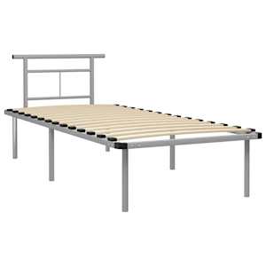 Rám postele šedý kovový 90 x 200 cm - obrázek 2