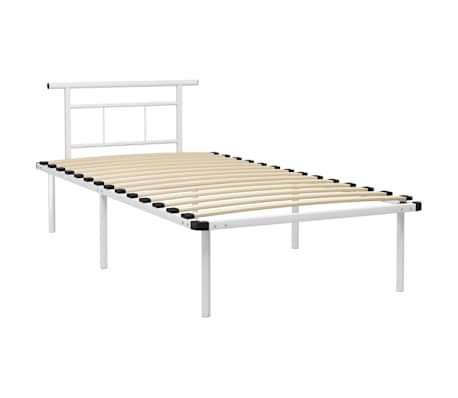 vidaXL Sengeramme hvit metall 100x200 cm