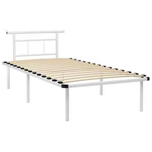 vidaXL Sengeramme hvit metall 100x200 cm