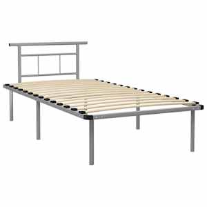 vidaXL Sengeramme gr&aring; metall 100x200 cm