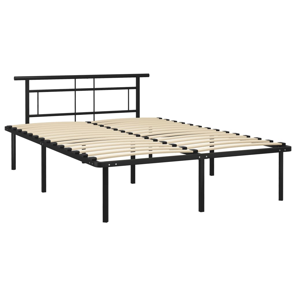 

vidaXL Bedframe metaal zwart 140x200 cm