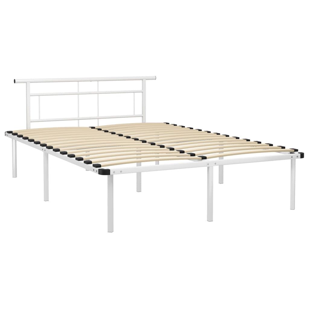 

vidaXL Bedframe metaal wit 140x200 cm