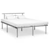 vidaXL voodiraam ilma madratsita, hall, metallist, 140 x 200 cm