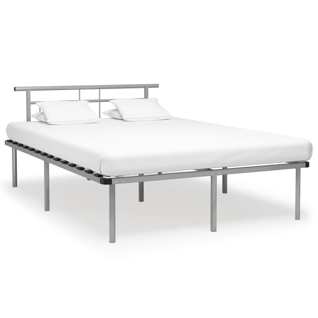 Rám postele šedý kov 160 x 200 cm