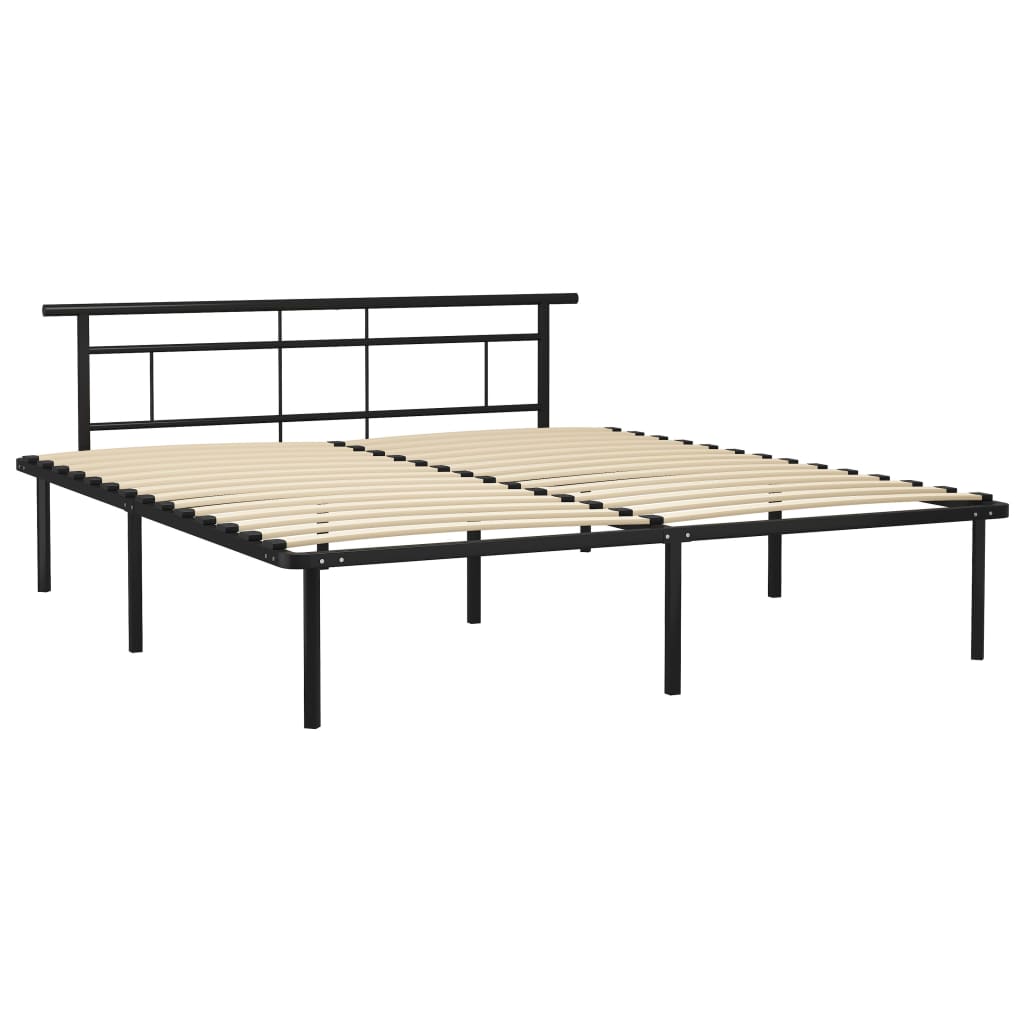 vidaXL Bedframe metaal zwart 200x200 cm afbeelding