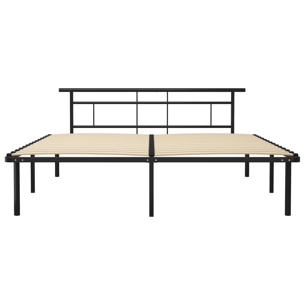 Thumbnail - vidaXL Bettgestell Schwarz Metall 200x200 cm