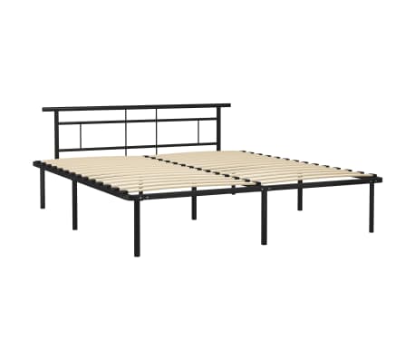 vidaXL fekete fém ágykeret 200 x 200 cm