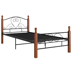 vidaXL Sengeramme svart metall 90x200 cm