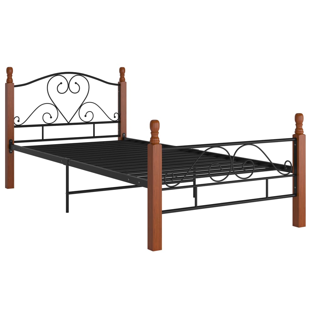 

vidaXL Bedframe metaal zwart 100x200 cm