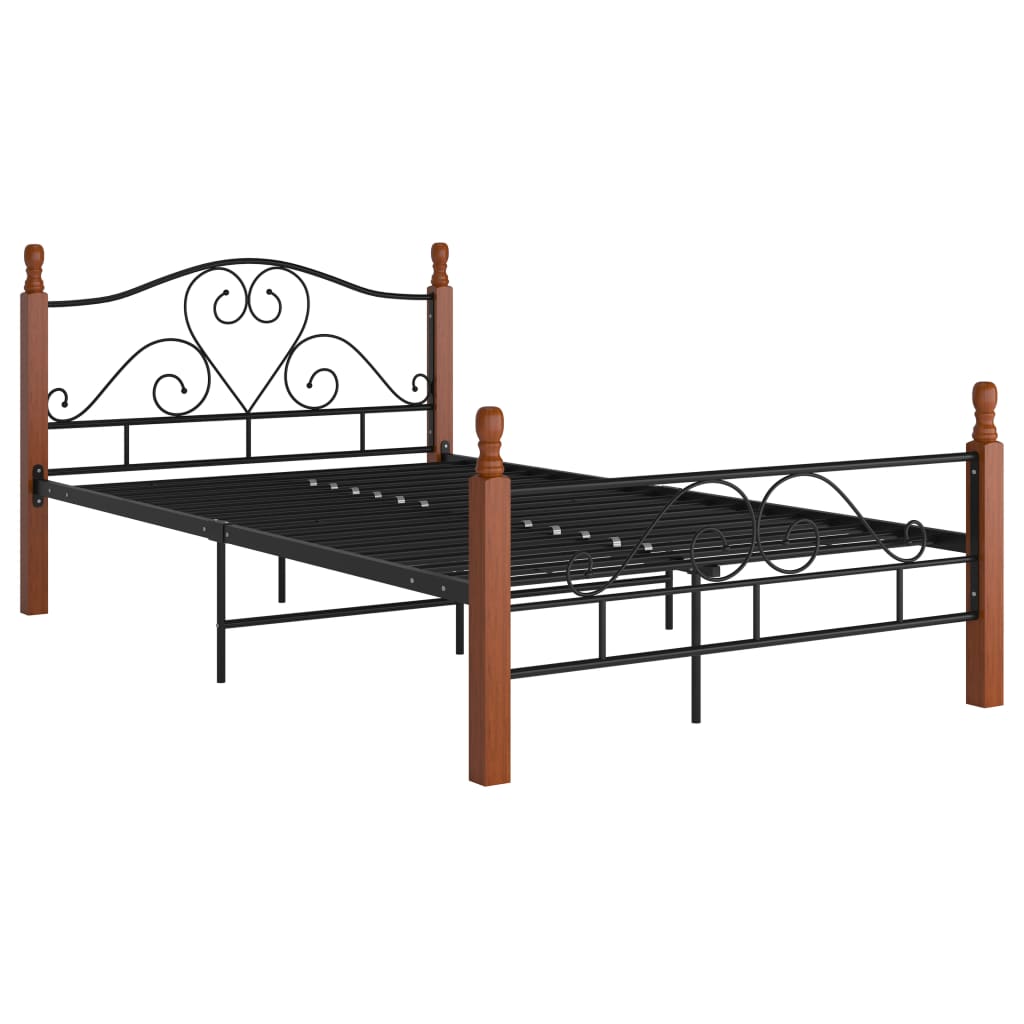 

vidaXL Bedframe metaal zwart 120x200 cm