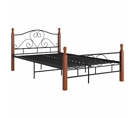 vidaXL Sengeramme svart metall 120x200 cm