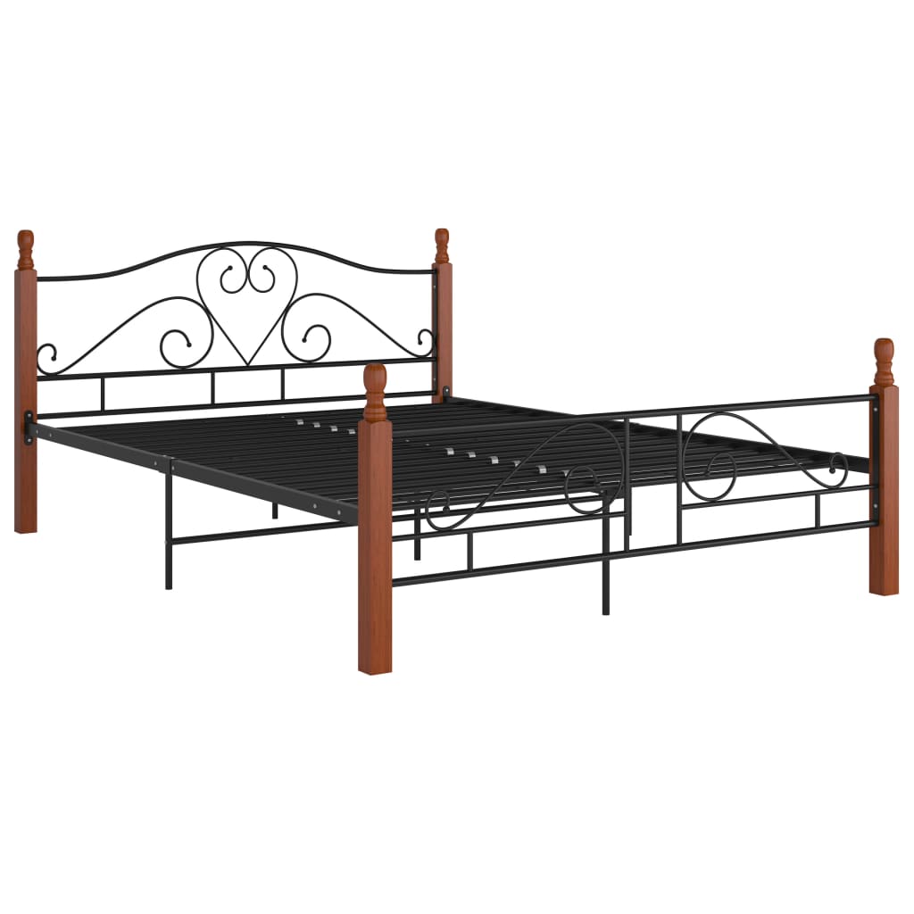 

vidaXL Bedframe metaal zwart 140x200 cm