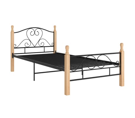vidaXL Sengeramme svart metall 100x200 cm