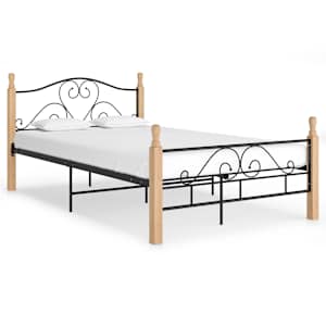 Posteljni okvir črn kovinski 120x200 cm