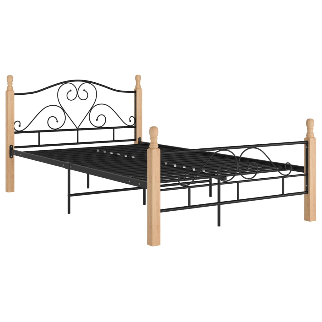 vidaXL Bedframe metaal zwart 120x200 cm afbeelding