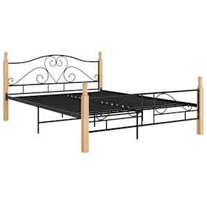 vidaXL Sengeramme svart metall 160x200 cm
