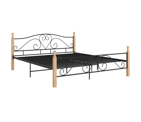 vidaXL Sengeramme svart metall 180x200 cm