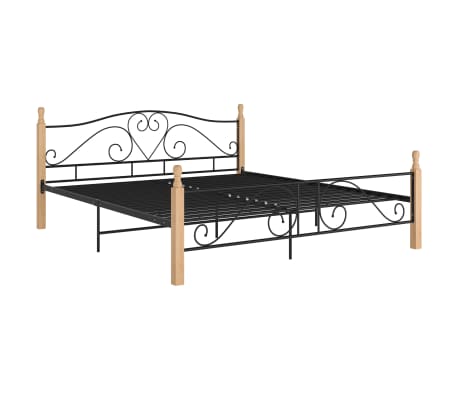 vidaXL S&auml;ngynrunko musta metalli 200x200 cm