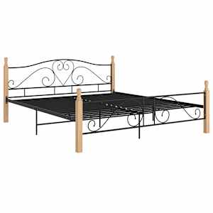 vidaXL S&auml;ngynrunko musta metalli 200x200 cm