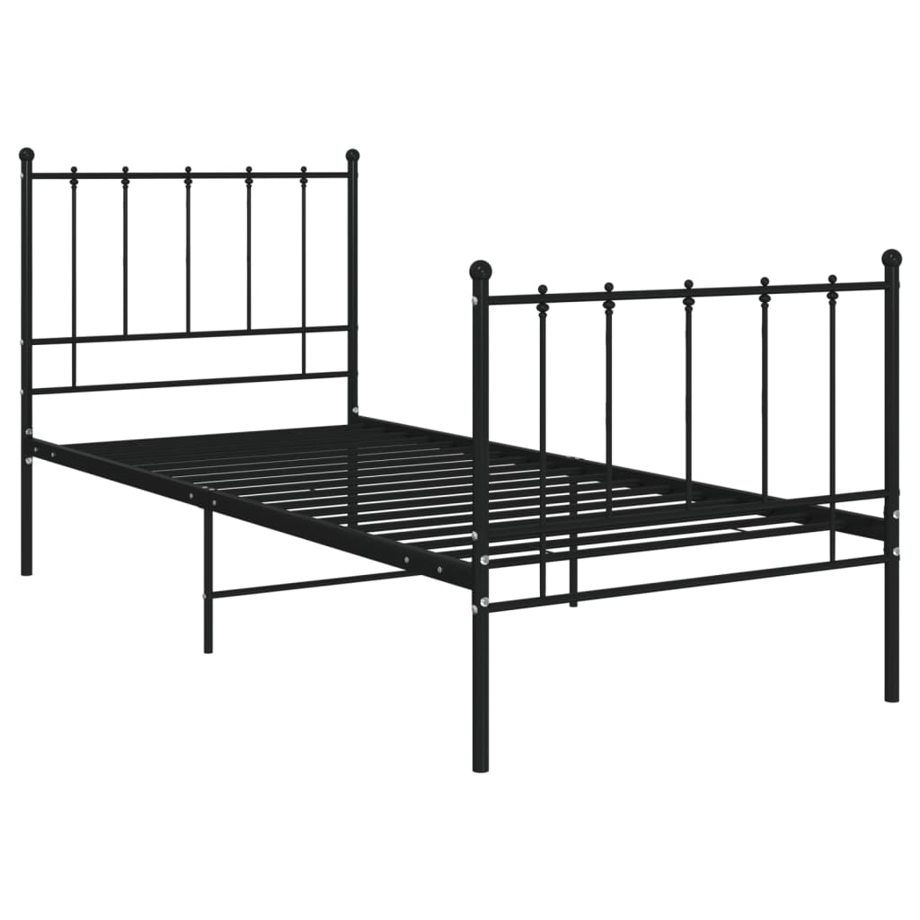 

vidaXL Bedframe metaal zwart 90x200 cm