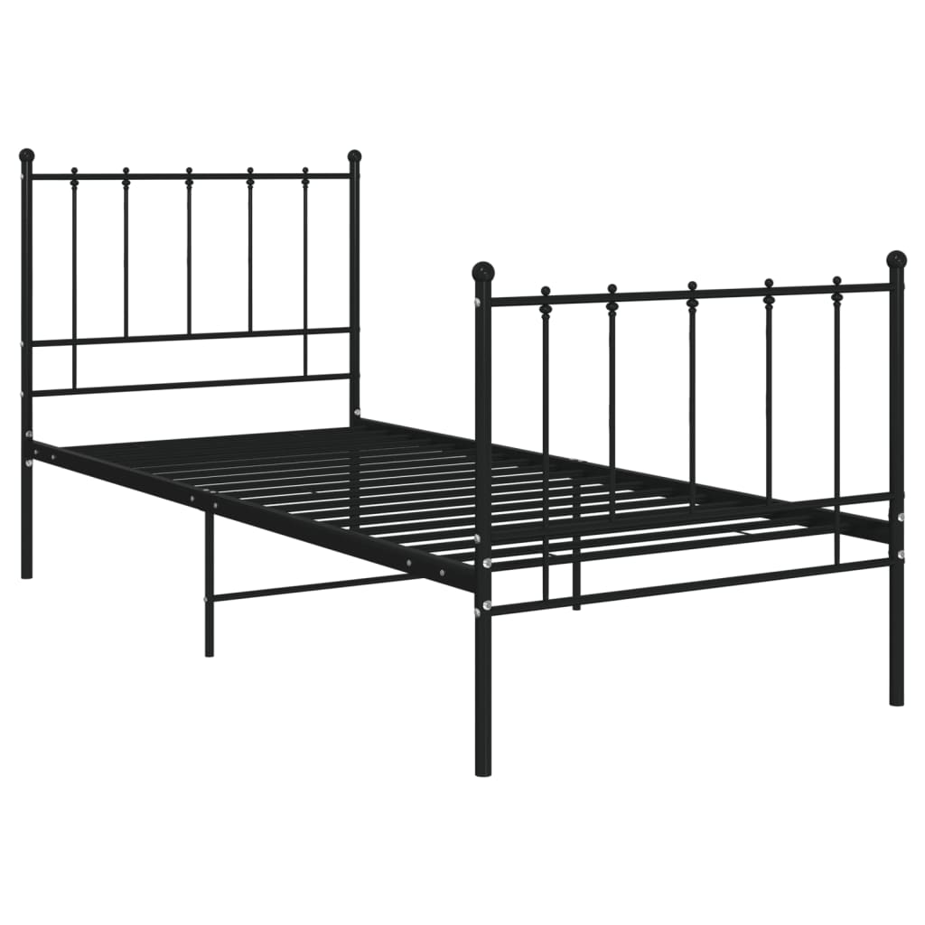 

vidaXL Bedframe metaal zwart 100x200 cm