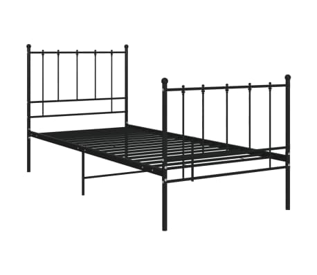 vidaXL Sengeramme svart metall 100x200 cm