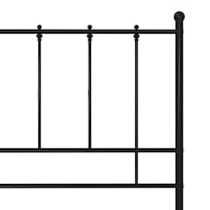 Rám postele černý kov 100 x 200 cm - obrázek 5