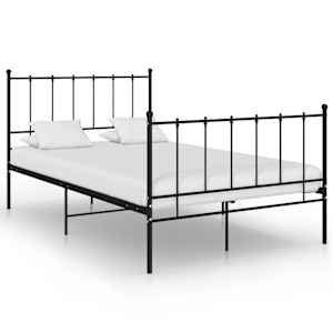vidaXL voodiraam, must, metall, 120 x 200 cm