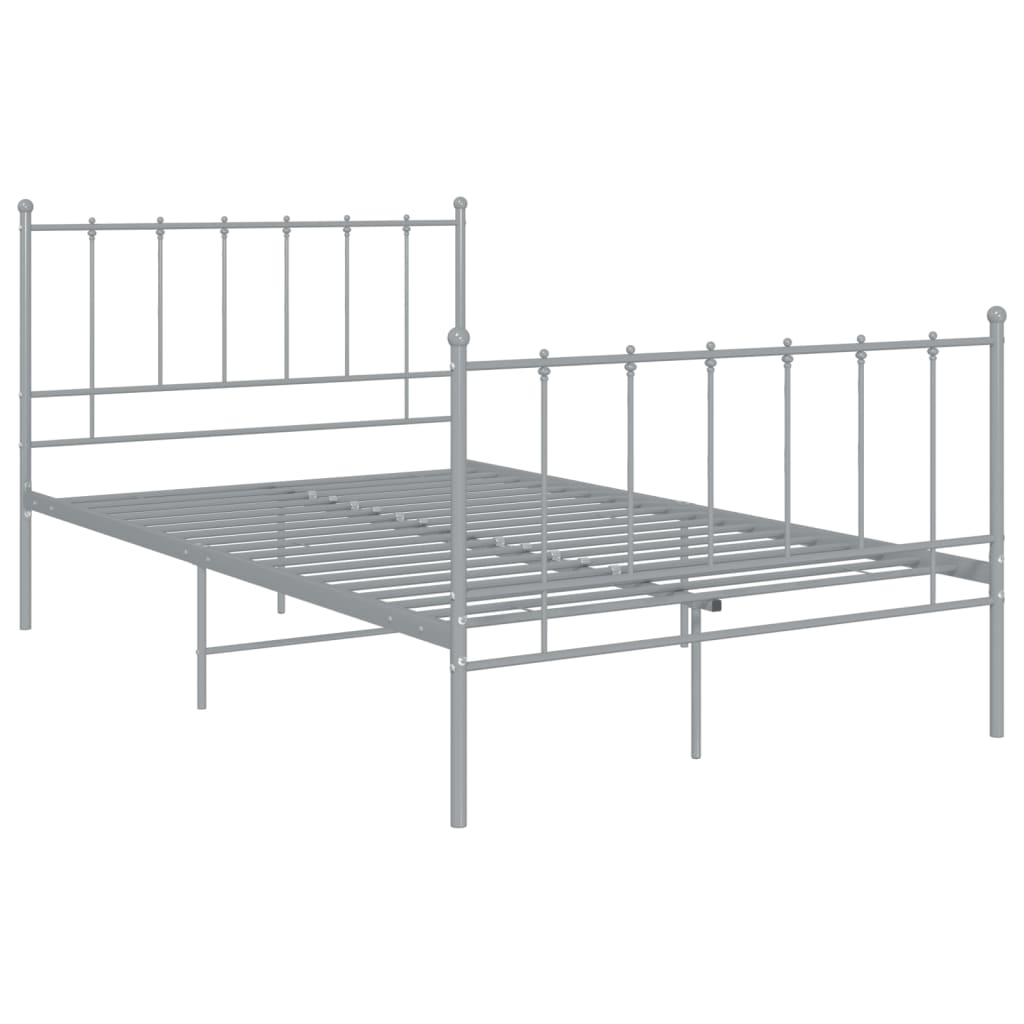 vidaXL Bedframe metaal grijs 120x200 cm afbeelding