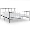 vidaXL voodiraam, must, metallist, 160 x 200 cm