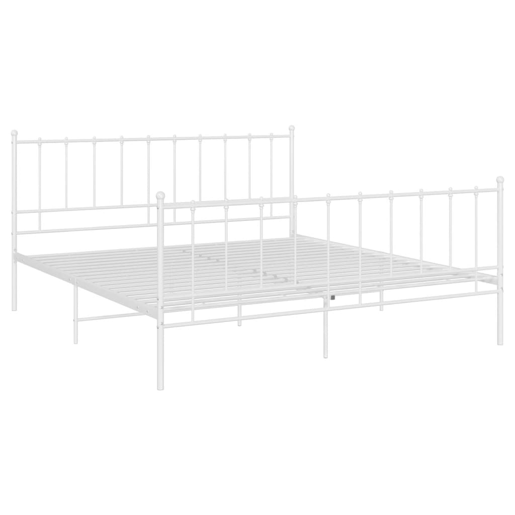 

vidaXL Bedframe metaal wit 180x200 cm